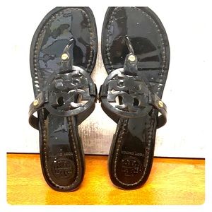 Tory Burch Black Patent Millers